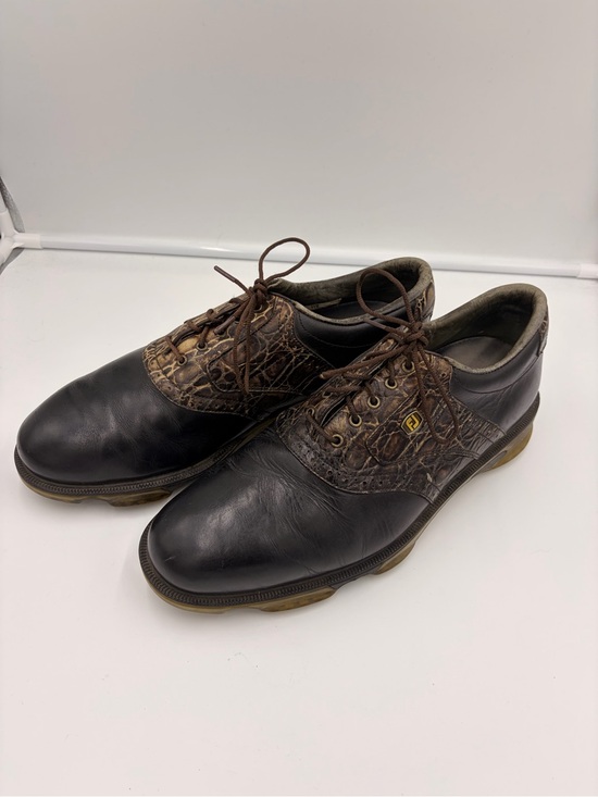 Footjoy Dryjoys Tour Men’s Golf Shoes Sz 11 M Black Saddle Alligator Soft Spikes